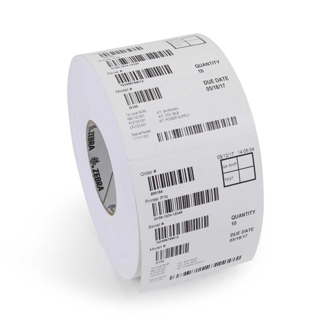 Stock Custom Labels Consumables from Zebra