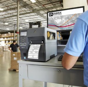 Zebra Barcode Printer in Warehouse