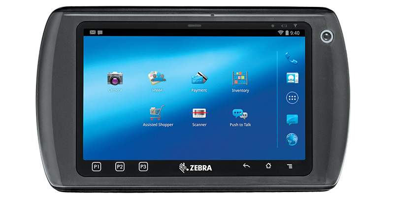 Zebra Tablet Front Screen