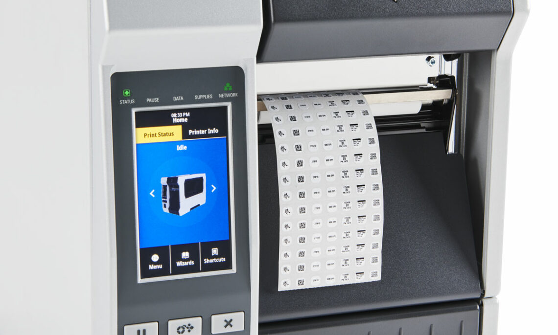 Printer Printing a Label