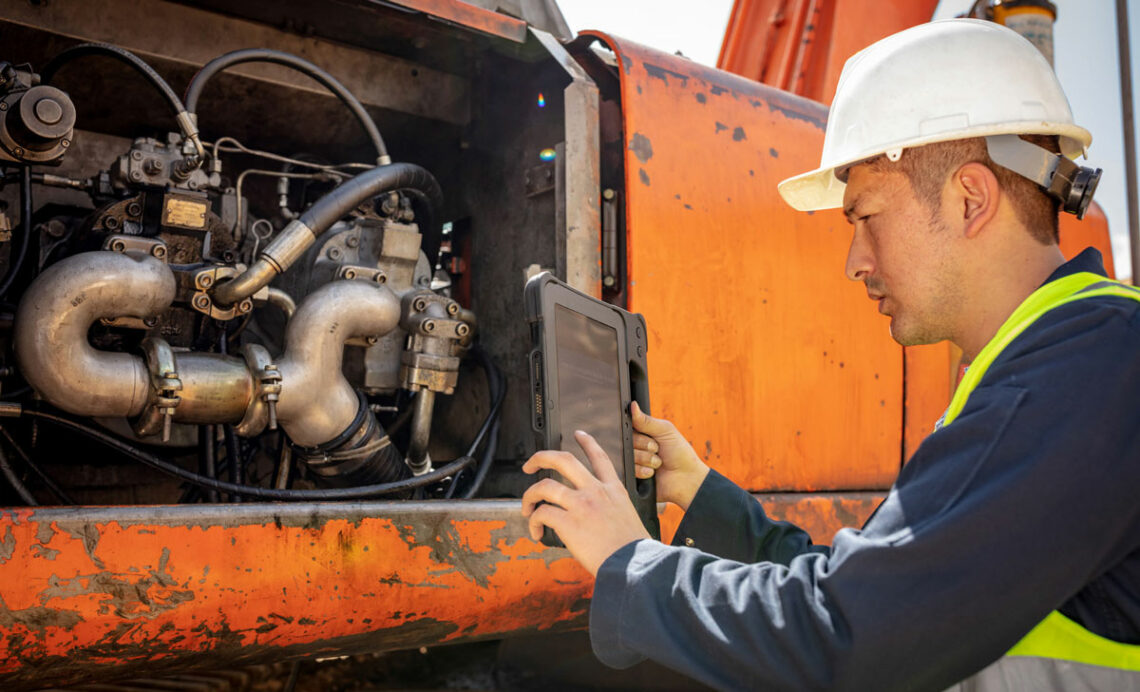 Field Service Worker using Zebra Rugged Tablets